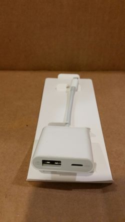 Lightning to USB camera adapter.