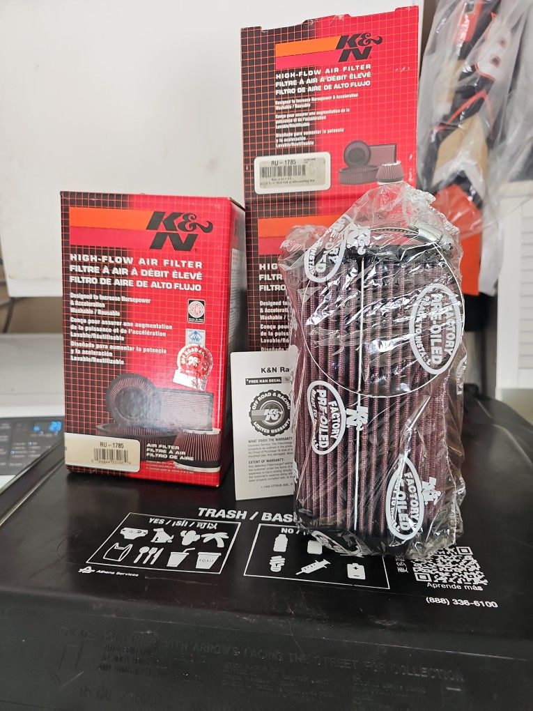 ( 2 )NEW K&N Universal Air Filter Ru-1785
