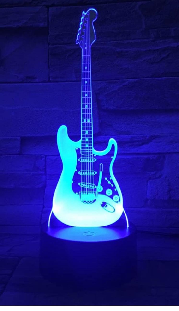 Electric Guitar Night Light 3D