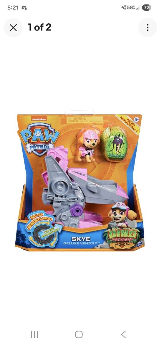 Paw Patrol, Dino Rescue Skye's Deluxe Rev Up Vehicle