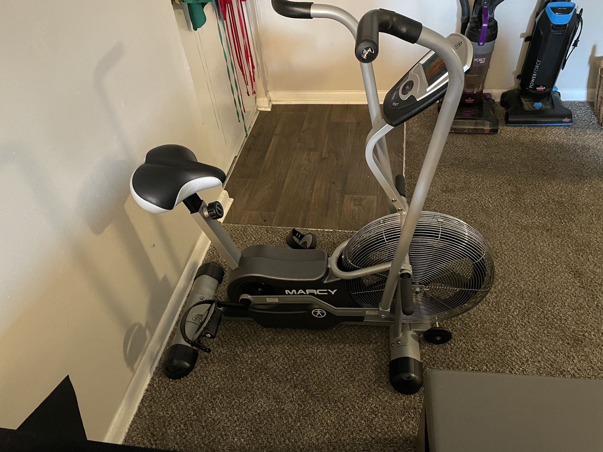 Marcy Air-Resistance Exercise Fan Bike With Dual Acction Handlebars