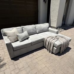Gray Sectional Sofa W/Chaise -Living Spaces