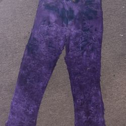 Purple Ripped Denim Jeans
