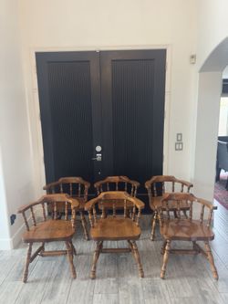  Wooden Chairs - Set Of Six