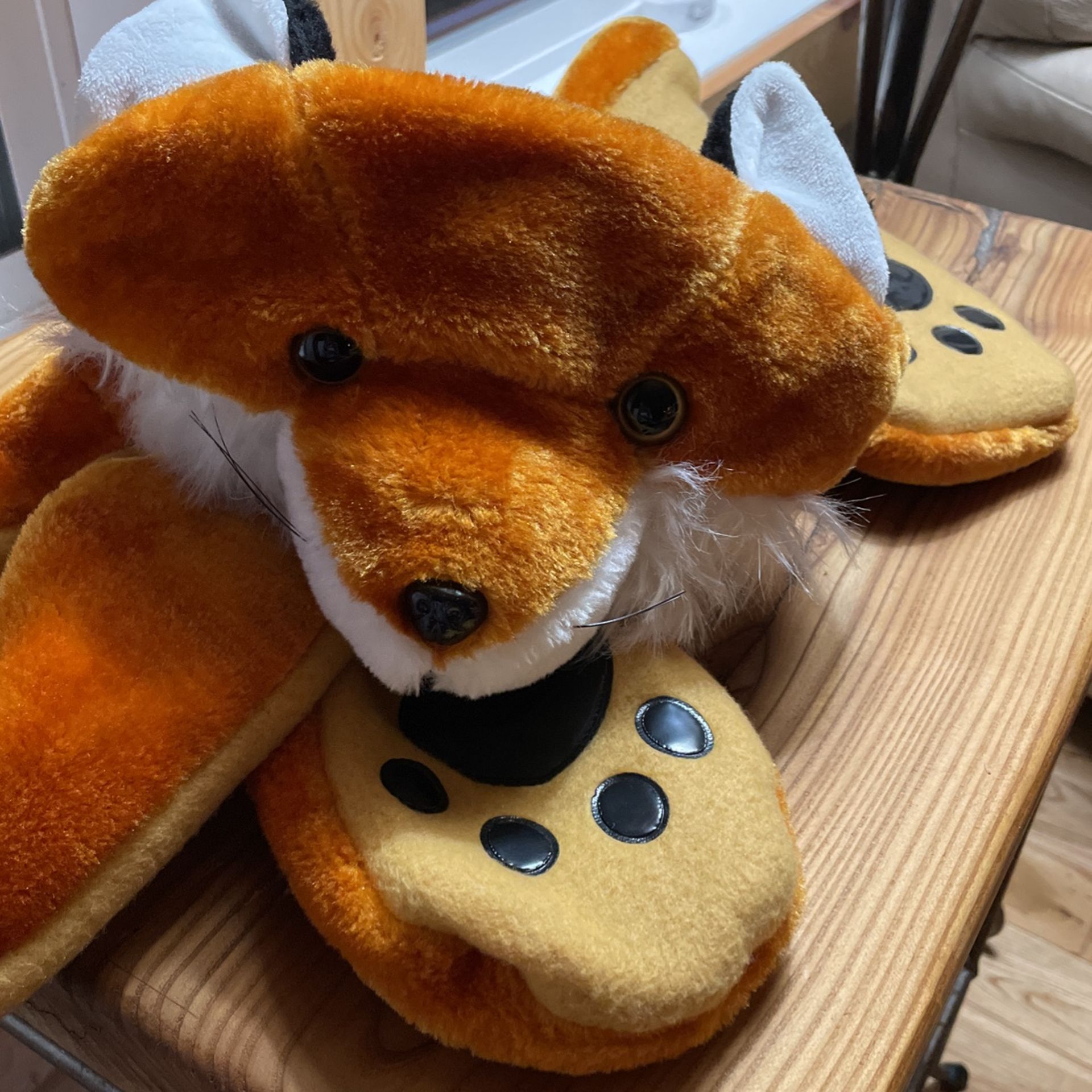 Fox Animal Hat With Attached Mittens For Youth Or Small Adult