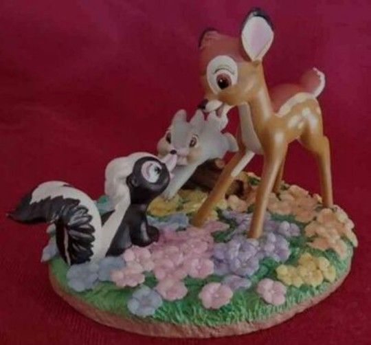 DISNEY'S Animated Classics BAMBI, THUMPER & FLOWER Figurine Statue