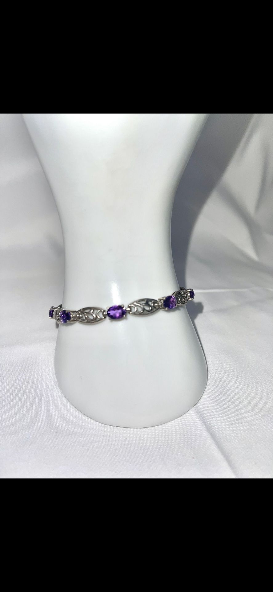 Amethyst Bracelet in Sterling Silver