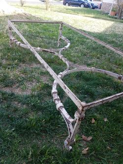 Iron coffee table farmhouse shabby chic large huge