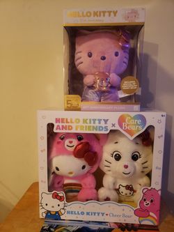 Hello Kitty 50th Anniversary Plushie & Hello kitty and friends X Care bears bundle