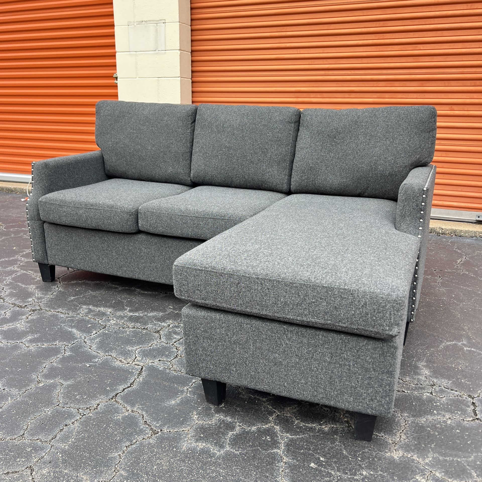 Free Delivery - Perfect Sectional Couch with Reversible Chaise