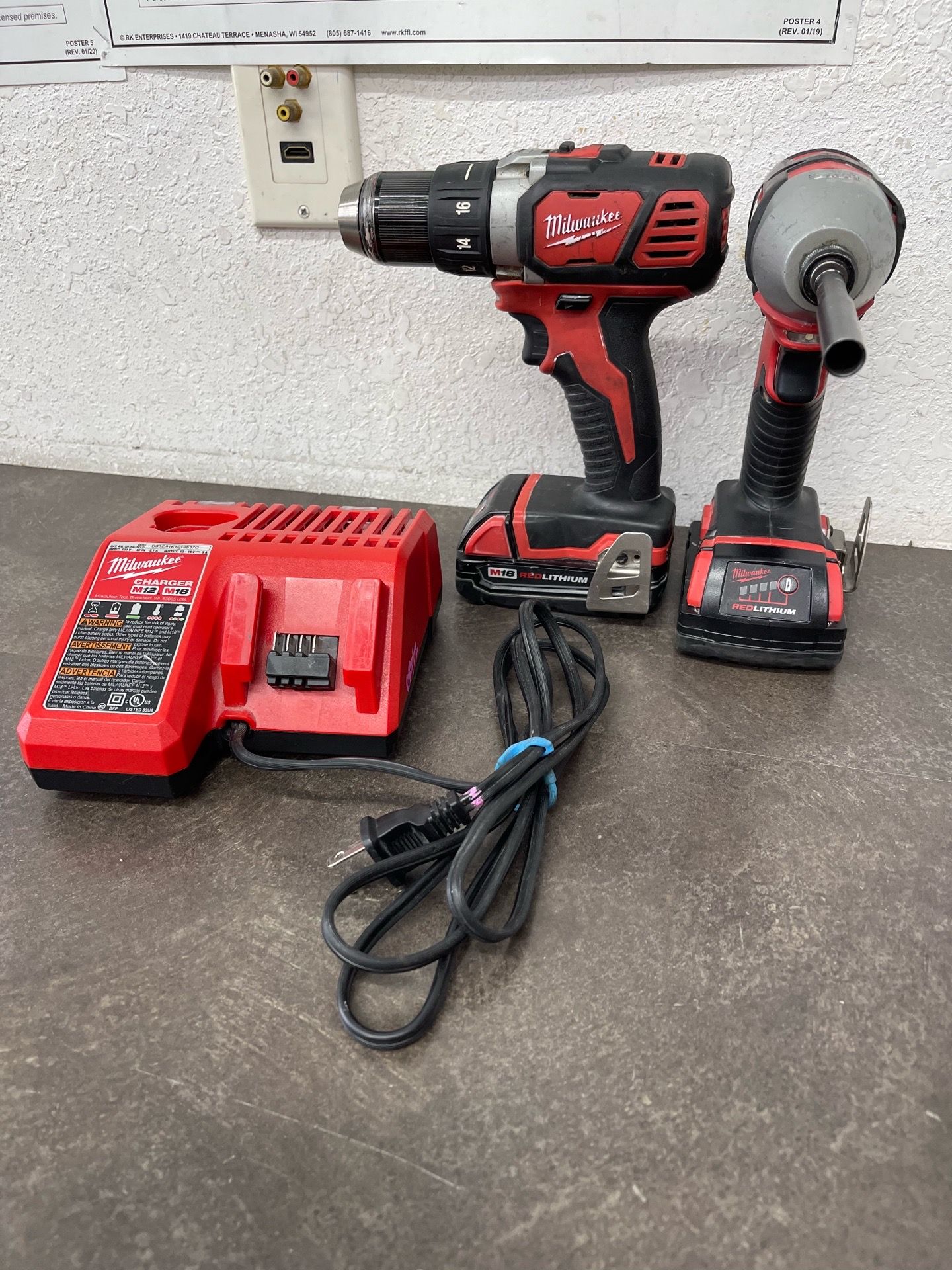 Milwaukee Drill/Driver & Impact Set 2606-20 & 2656-20