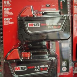 Milwaukee 5.0ah Battery 2 Pack