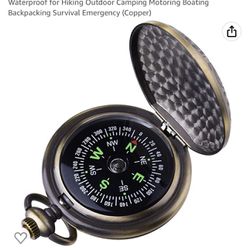 Vintage Pocket Compass - Classic Portable Compass Accurate Waterproof for Hiking Outdoor Camping Motoring Boating Backpacking Survival Emergency (Copp