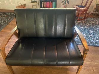 Pleather love seat for 2