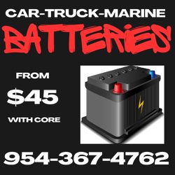 Car Batteries Truck Batteries Marine Batteries 