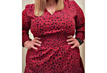 Burgundy SHEIN dress 2xl
