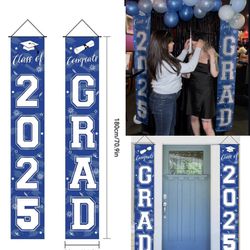 Graduation Decoration 2025 Banners Blue