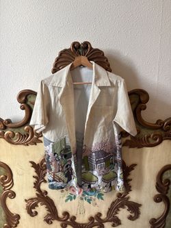 Graphic Button Up Shirt