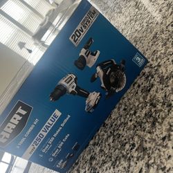 Hart 20V 3 Piece Combo Set : Circular Saw, Drill, And LED Light