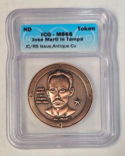 Jose Marti in Tampa Token MS66 Antique