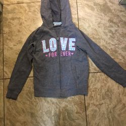 Girls Zip Up Hooded Danskin Love Jacket Size 6X