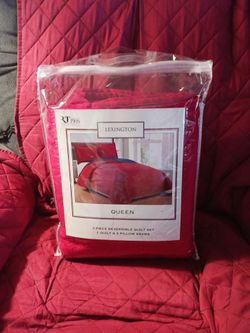 Queen size Reversible Quilt & Pillow Shams