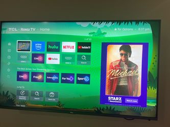 55" TCL 4K HDR Roku Smart TV / Wall Mount