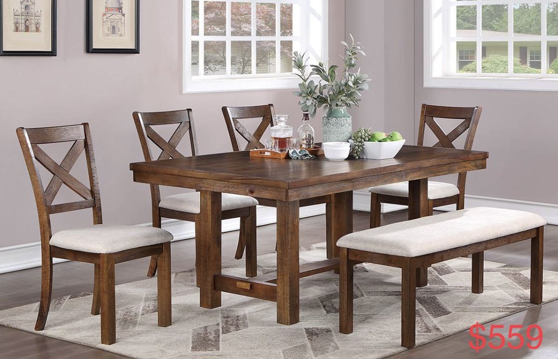 Dining Table Set With Bench