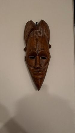 Hand-Carved African Wooden Tribal Mask