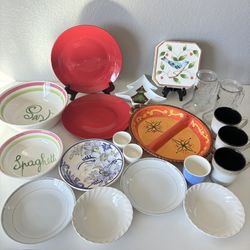 Lot of 20 pieces Dinner Plate Salad Plate Mixing Bowl Beer Glasses Mugs