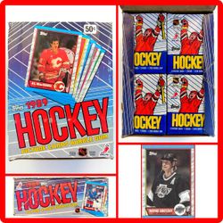 1989 Topps Hockey Wax Box Joe Sakic Rookie