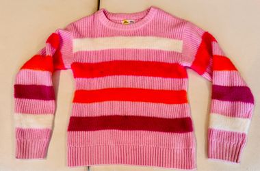 Kids Striped Knit Pullover Sweater