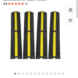 VEVOR 4 PCs 39'' Cable Protector Ramp 18000 lbs Speed Bump Floor Cable Protector