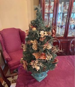 Decorated Tabletop Christmas Tree