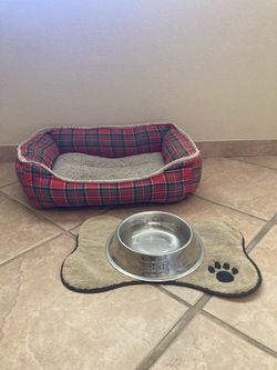 Pet Bed, Bowl / Mat $10 bundle
