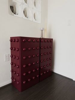 Modern Burgundy Cabinet