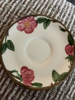 Desert rose coffee/tea plate