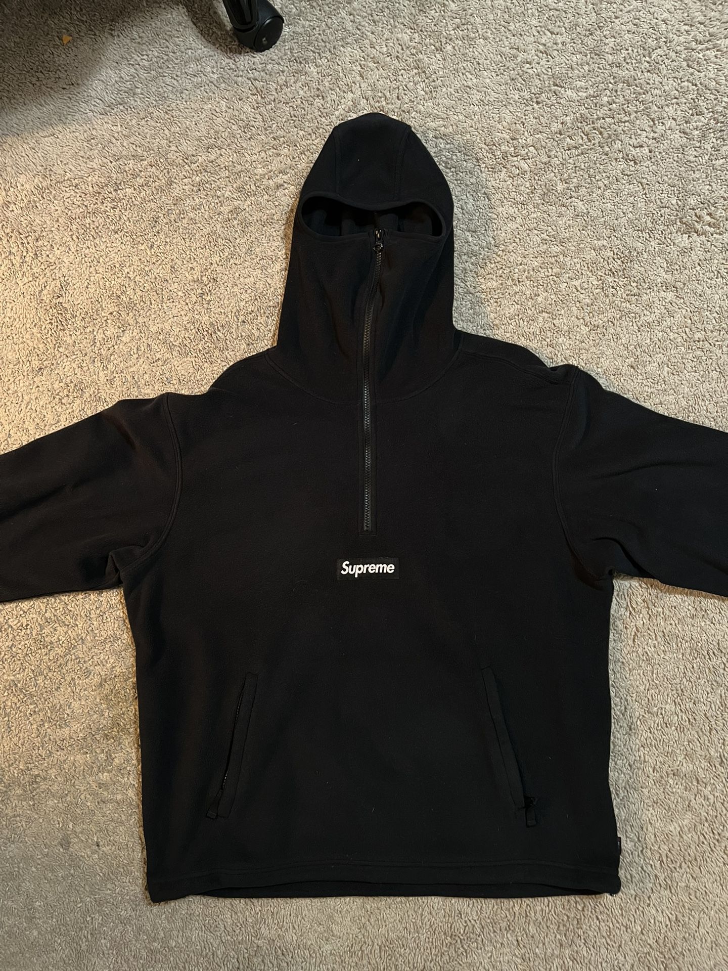 supreme polartec face mask hoodie