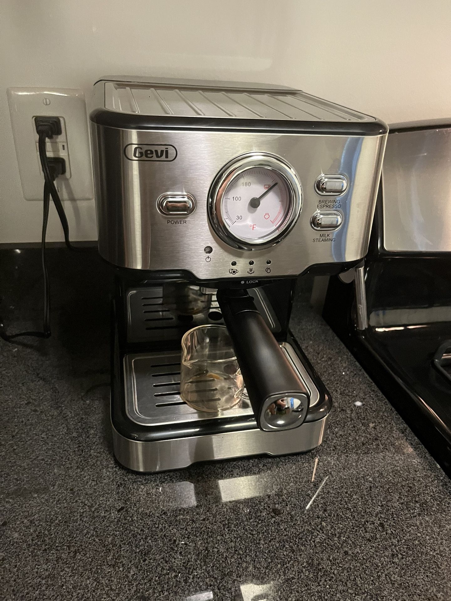 Gevi- Two Shot Espresso Machine With Milk Steamer