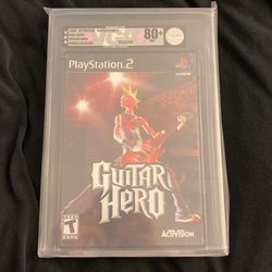 Guitar Hero VGA Graded Game 80+ Near Mint Uncirculated Ps2 Not Wata