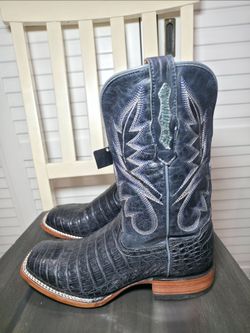 Cody James Caiman Belly Western Boots Broad Square Toe BECJASR22-26 Men's Size 9 D