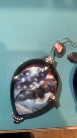 Bradford Christmas Ornament Collection God Bless America Heirloom Glass USA