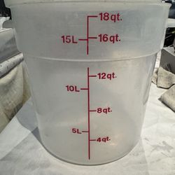 18 Quart Commercial Grade Clear Food Storage 