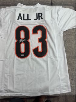 Eric All Jr. Signed Autograph Custom Jersey - Beckett Coa - Cincinnati Bengals