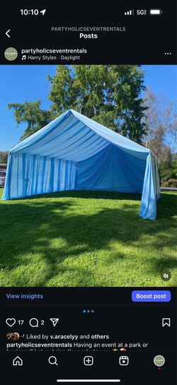 party tent draping