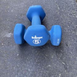 5lb Rubber Dumbbell Set 