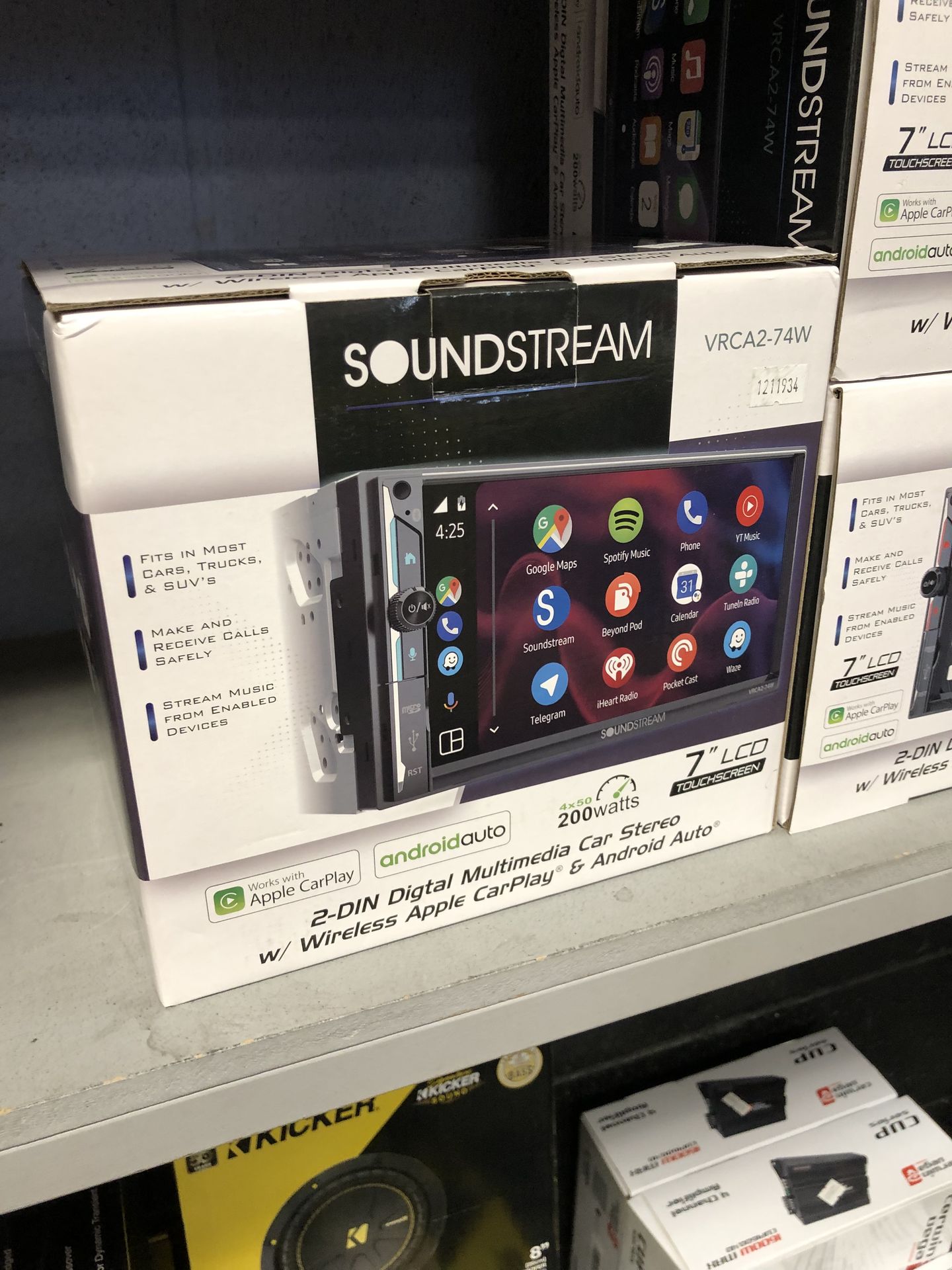 Soundstream wireless apple CarPlay and android auto stereo on sale today for 199.99