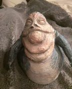 19" long Jabba The Hutt Latex figure