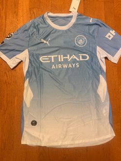 Sky blue etihad erling haaland soccer jersey