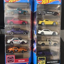 Hot wheel 5pack Nissan And NightBurnerZ